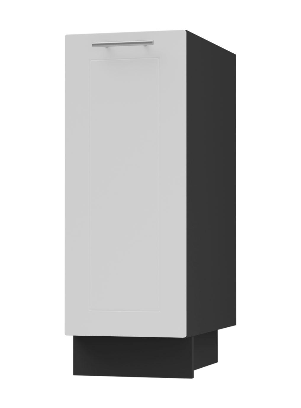 Feldmann-Wohnen Küchenunterschrank Weiß, Schwarz 30x82x50 cm