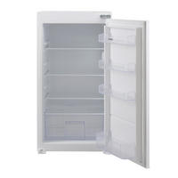 KÜHLSCHRANK Einbau, ohne Gefrierfach, 102cm Nische, Schlepptür-Technik, 154 Liter Nutzinhalt - Weiß, Glas/Kunststoff (54/102/54.5cm) - Telefunken