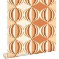 TAPETE grafisches Muster 50 x 900 cm - Orange, Papier (50/900cm) - ESTAhome