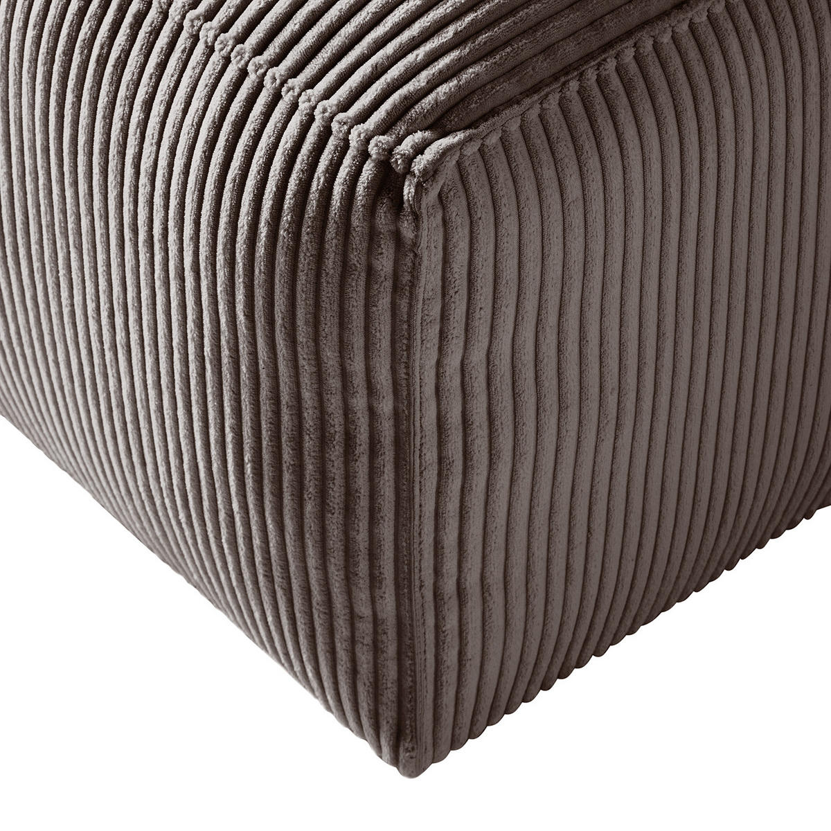 POLSTERHOCKER - Dunkelbraun/Schwarz, Kunststoff/Textil (92/42/92cm) - home24