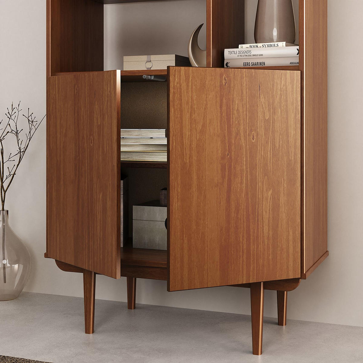 HIGHBOARD SIMONA - Kastanienfarben, Holz (80/133/37cm) - IDIMEX