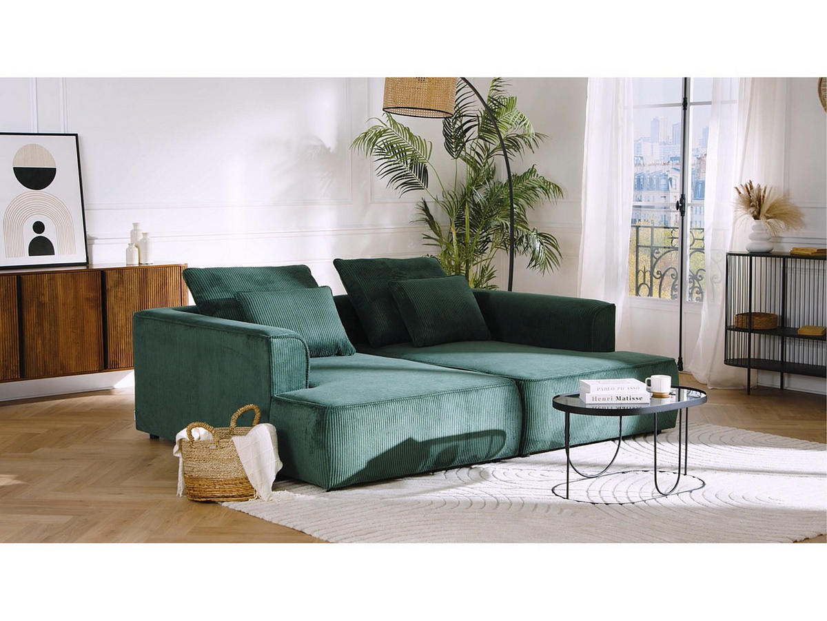 SOFA ohne Schlafmöglichkeit - 3 Personen-Sitzer - Samt - Bordeaux - - Bordeaux, Textil (230/67/180cm) - Vente-Unique