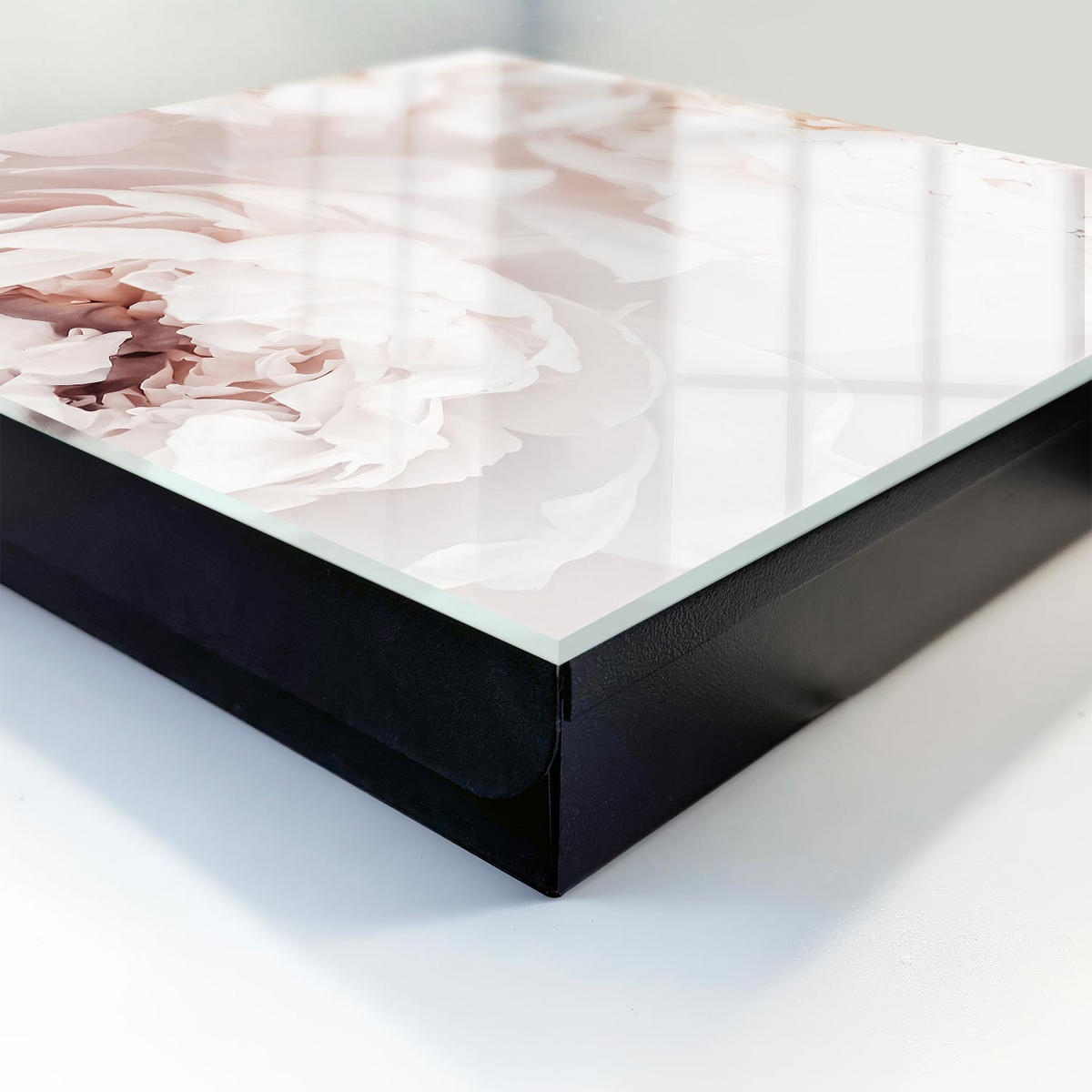SCHLÜSSELBOX Schwarz 30x30 cm- Türöffnung nach rechts - Subtile Eleganz - Weiß, Metall (30/30/5cm) - TULUP