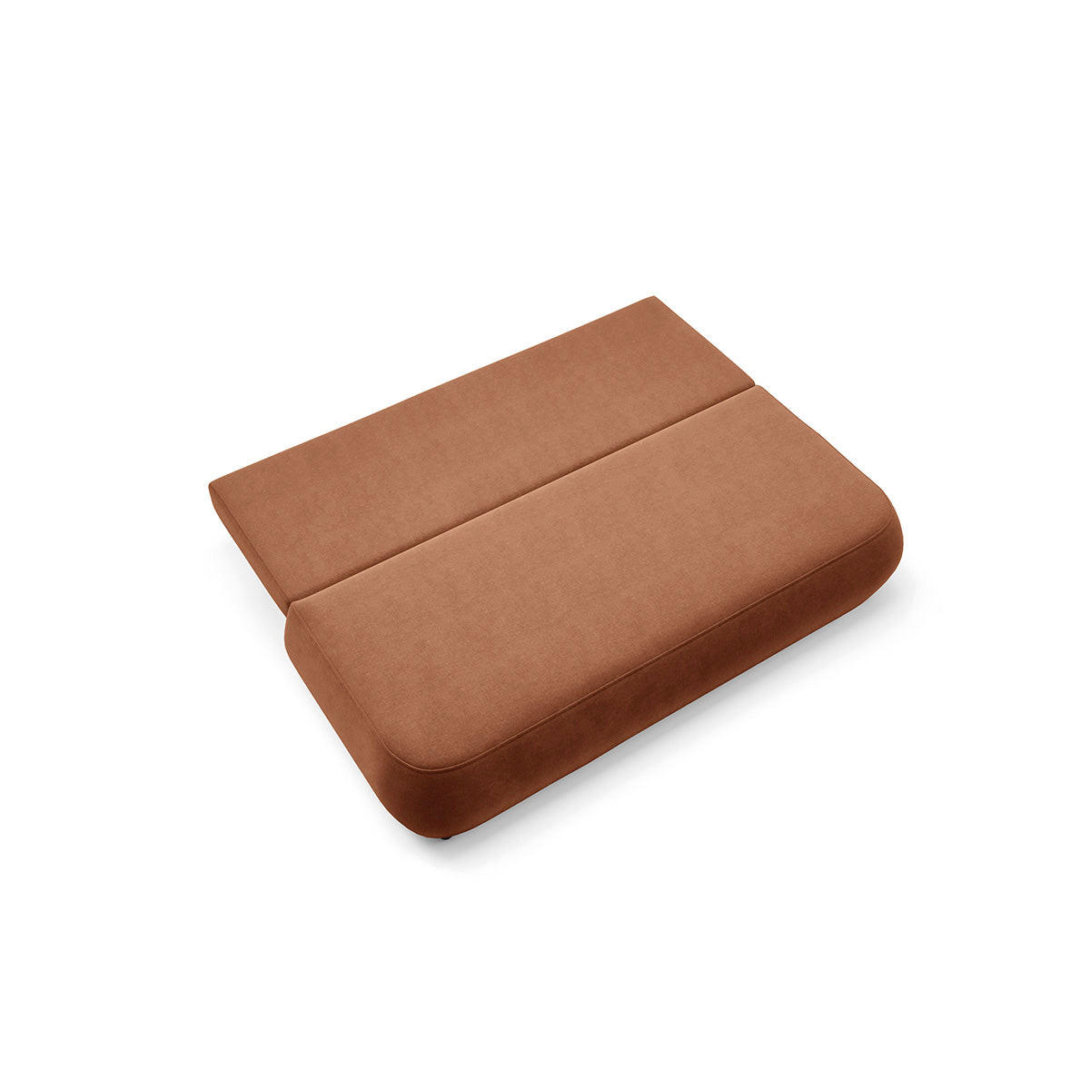 SOFA Antonio 3 Sitzplätze Terracotta - Orange, Holz (210/82/106cm) - Petits-meubles