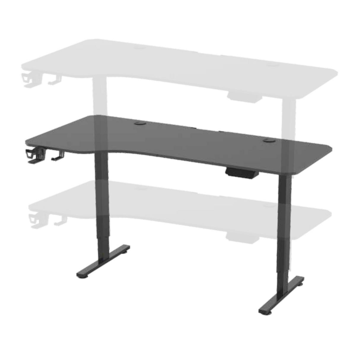COMPUTERTISCH Virolahti - Schwarz, Holzwerkstoff/Metall (75/160/117cm) - pro.tec