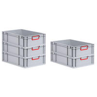 EUROBOX 5x Nextgen Color 17x40x60cm 34 Liter Griffe Rot Geschlossen - Rot, Kunststoff (40/17/60cm) - PROREGAL