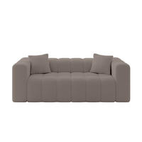 POHOVKA 2-MÍSTNÁ DONY-2 232x90x71 cm Hnědá Buklé - černá/hnědá, kompozitní dřevo/textil (232/71/90cm) - ALTDECOR