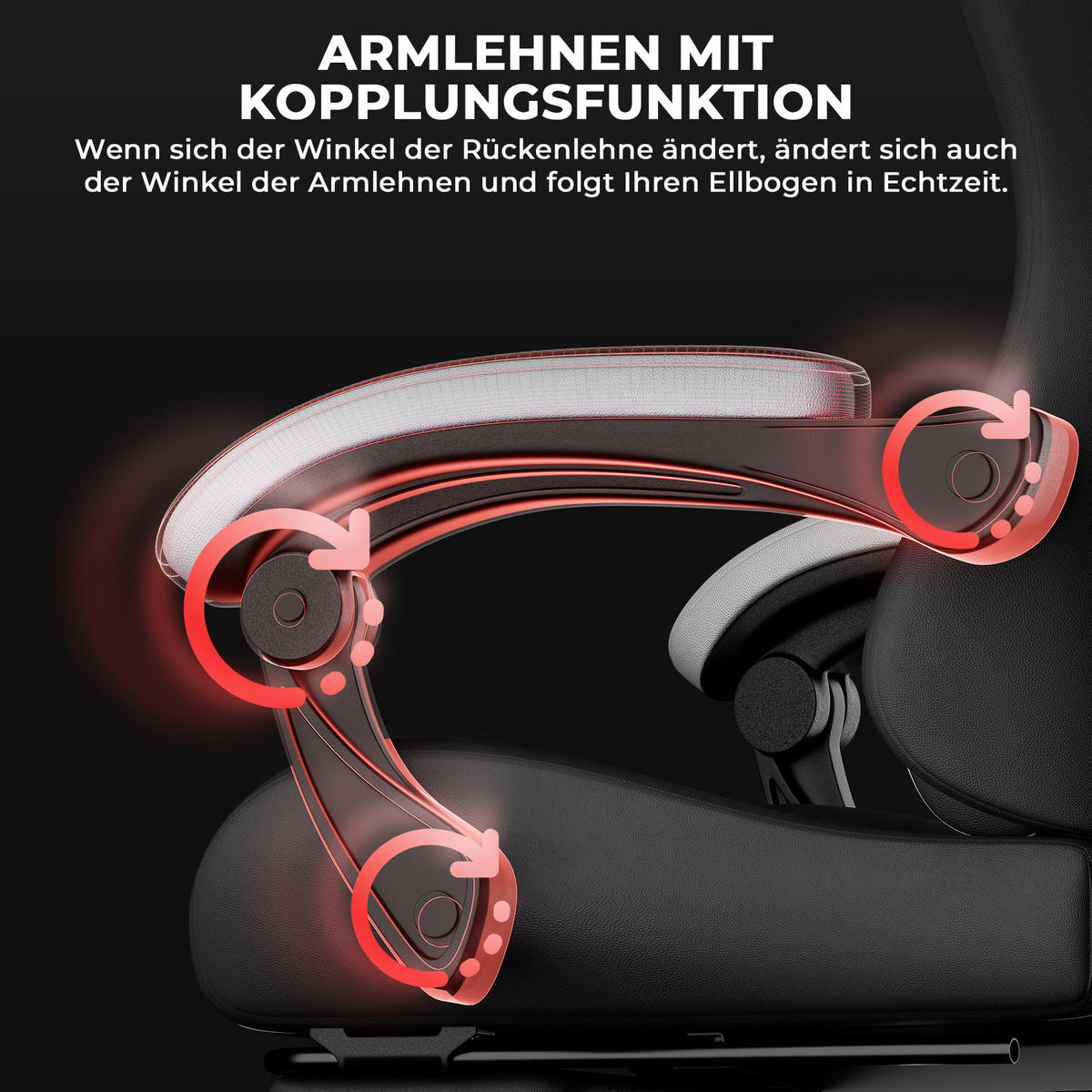 GAMING-STUHL ergonomisch PVC Black White - Weiß, Kunststoff (63/120.5/58.5cm) - Meubliv