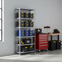 SCHRAUBREGAL PANDA TALL | HxBxT 200x80x30cm | 6 Fachböden | Fachlast 100kg | Grau - Grau, Metall (80/200/30cm) - PROREGAL