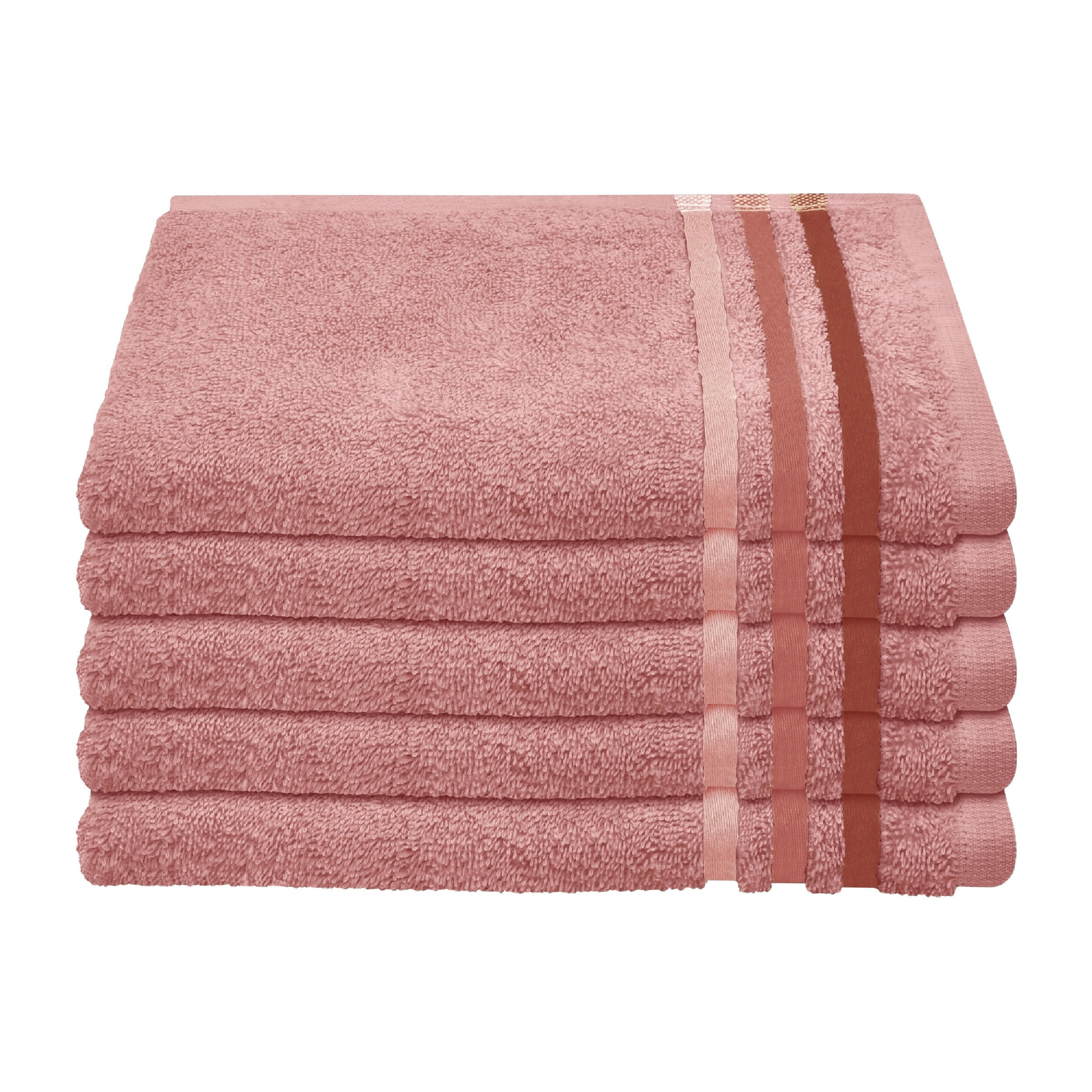 GÄSTETUCHSET Skyline Color - 5-teilig - 30 x 50 cm - Altrosa - Altrosa, Textil (30/50cm) - SCHIESSER