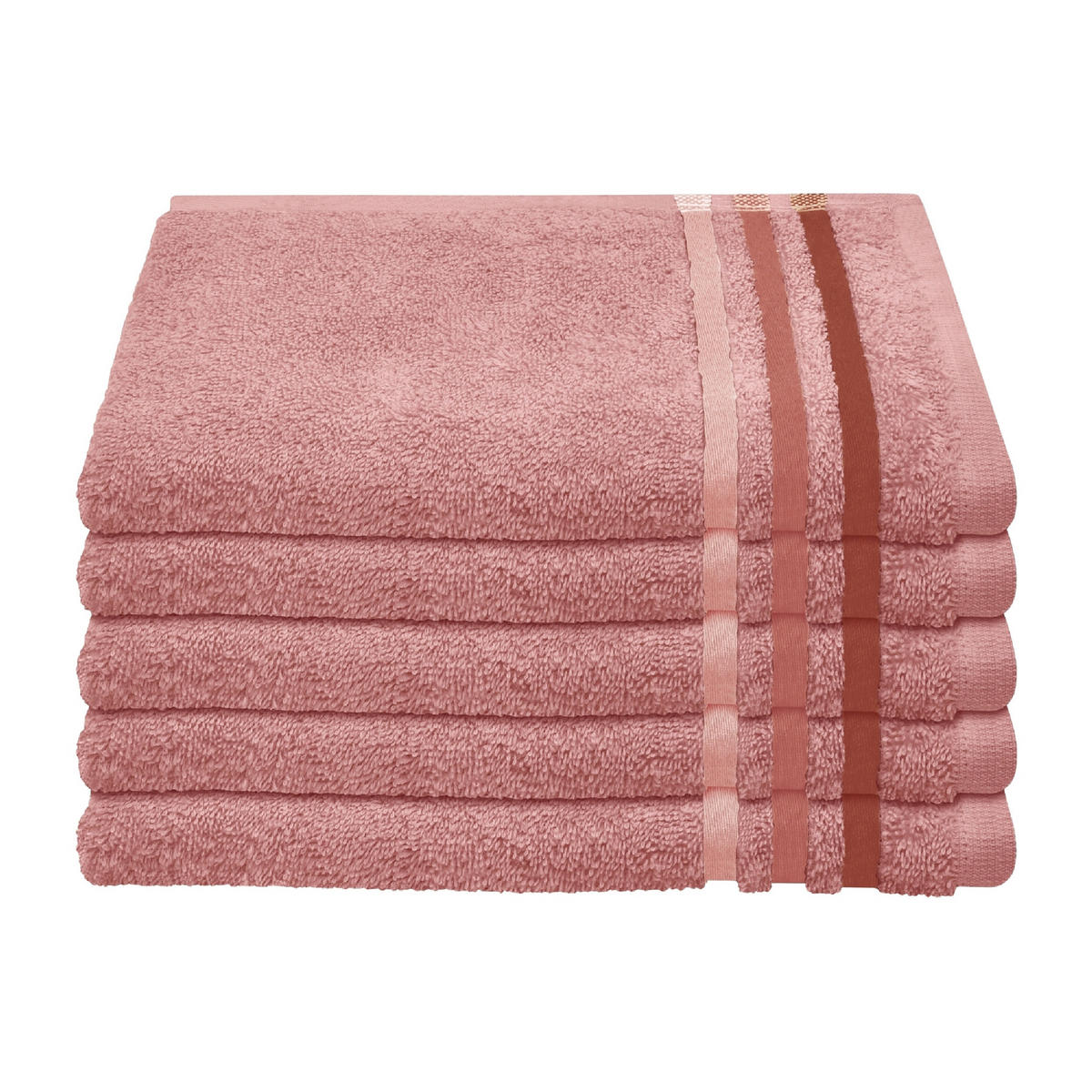 GÄSTETUCHSET Skyline Color - 5-teilig - 30 x 50 cm - Altrosa - Altrosa, Textil (30/50cm) - SCHIESSER