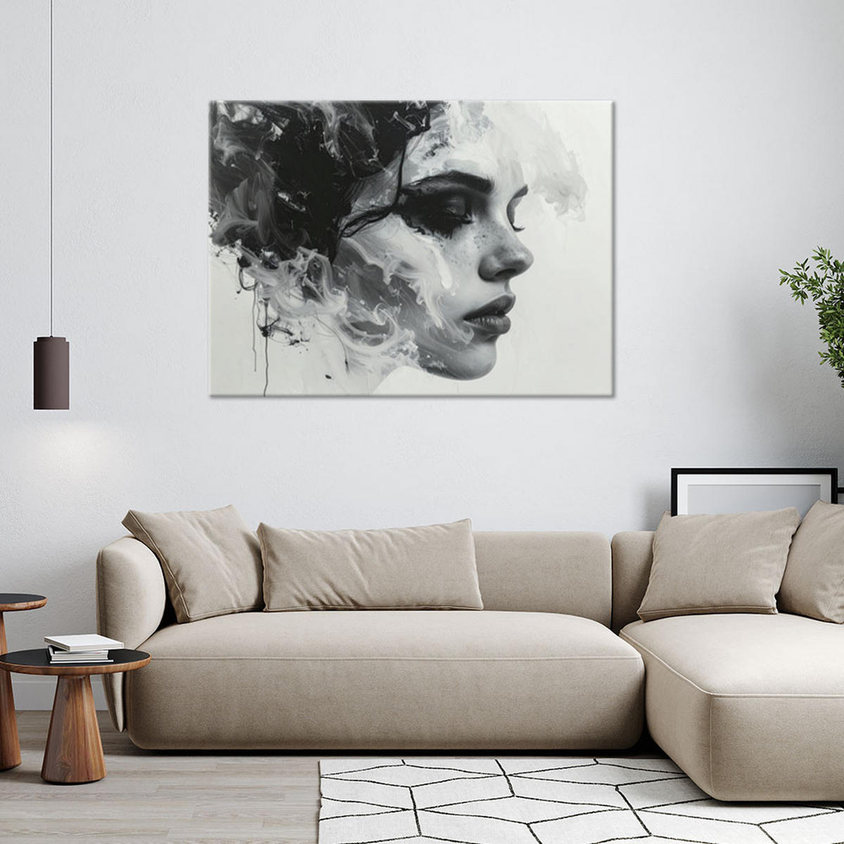 LEINWANDBILD Menschen & Charaktere 120x80cm - Schwarz, Textil (120/80cm) - Feeby