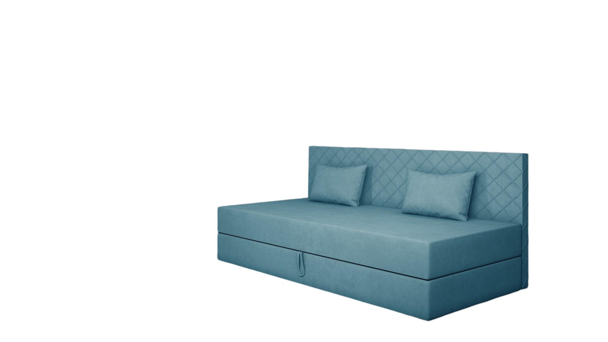 SOFA Siena In Opera - Blau, Holzwerkstoff/Textil (200/90/97cm) - Fun Möbel