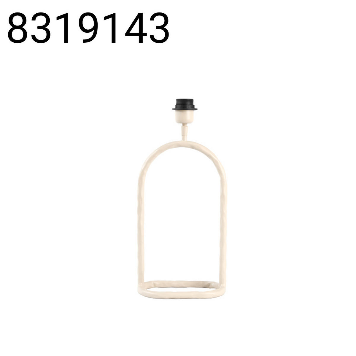 LAMPENFUSS Eliora - Weiß - 20.5/12.5/39 cm - Weiß, Metall (20.5/12.5/39cm) - Light & Living