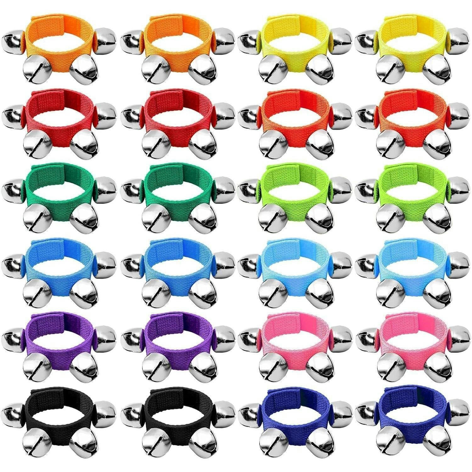 ARMBAND mit Glöckchen 24-teiliges Set 12 Farben - Multicolor, Metall (22cm)