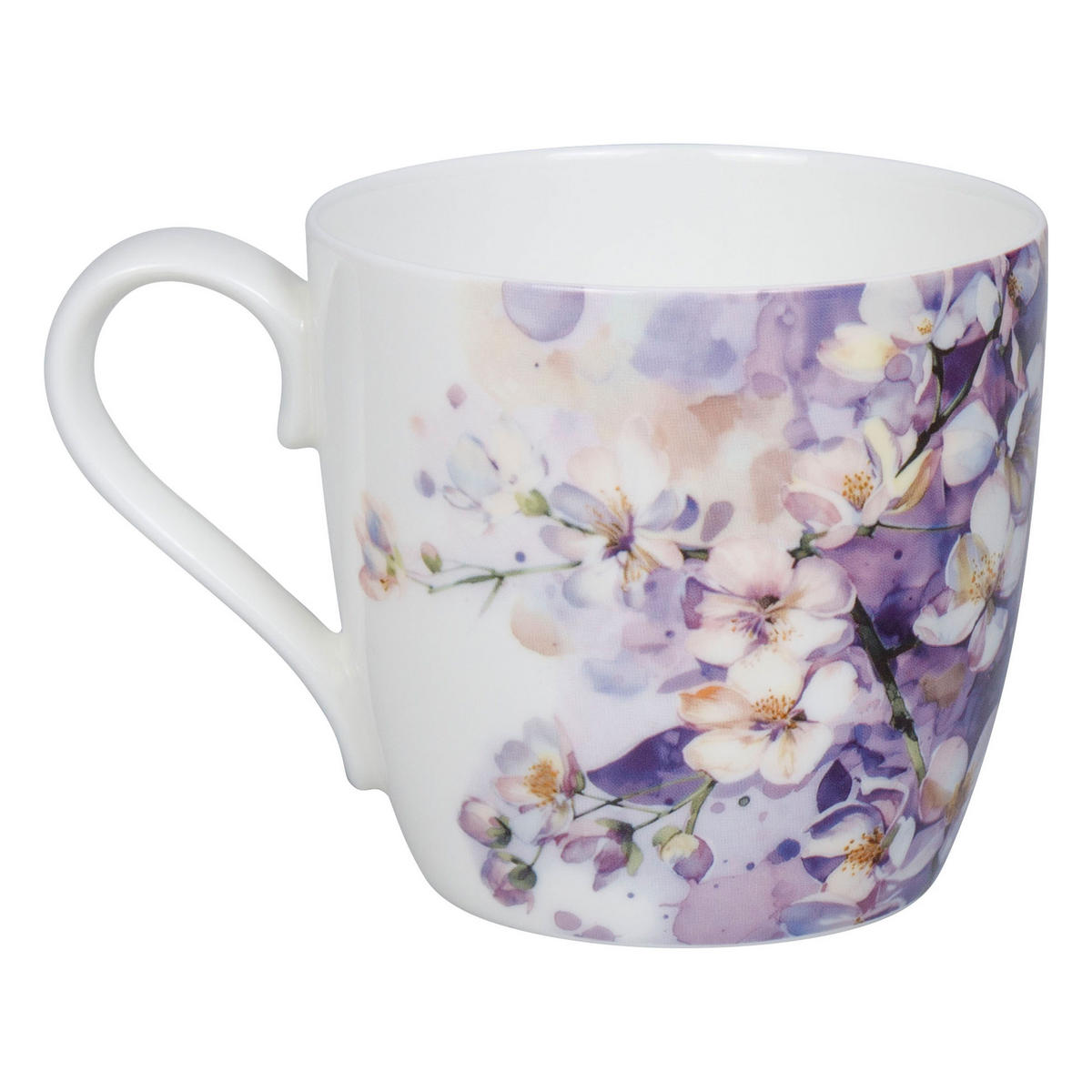 KAFFEEBECHER Purple Blossom - Naturfarben, Keramik (0.43L) - Könitz