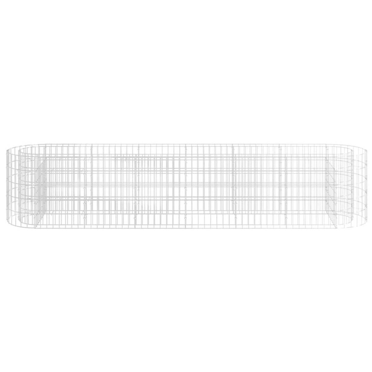 GABIONEN-HOCHBEET Verzinktes Eisen 260x50x50 cm - Silberfarben, Metall (260/50/50cm) - furnicato