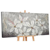GEMÄLDE Blumenparadies auf Keilrahmen 160x80 cm - Weiß, Holz (160/80cm) - YS-art gallery