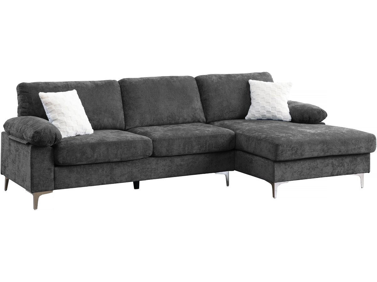 ECKSOFA jade Grau - Grau, Textil (135/261cm) - Habitat Garten
