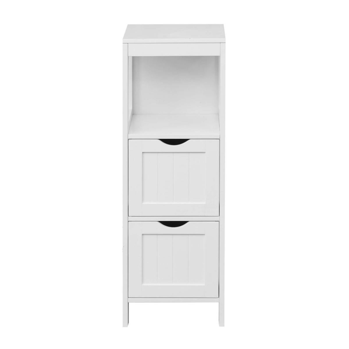 BADEZIMMERSCHRANK Weiß 30/30/84 cm - Weiß, Holzwerkstoff (30/84/30cm) - Mobili Rebecca