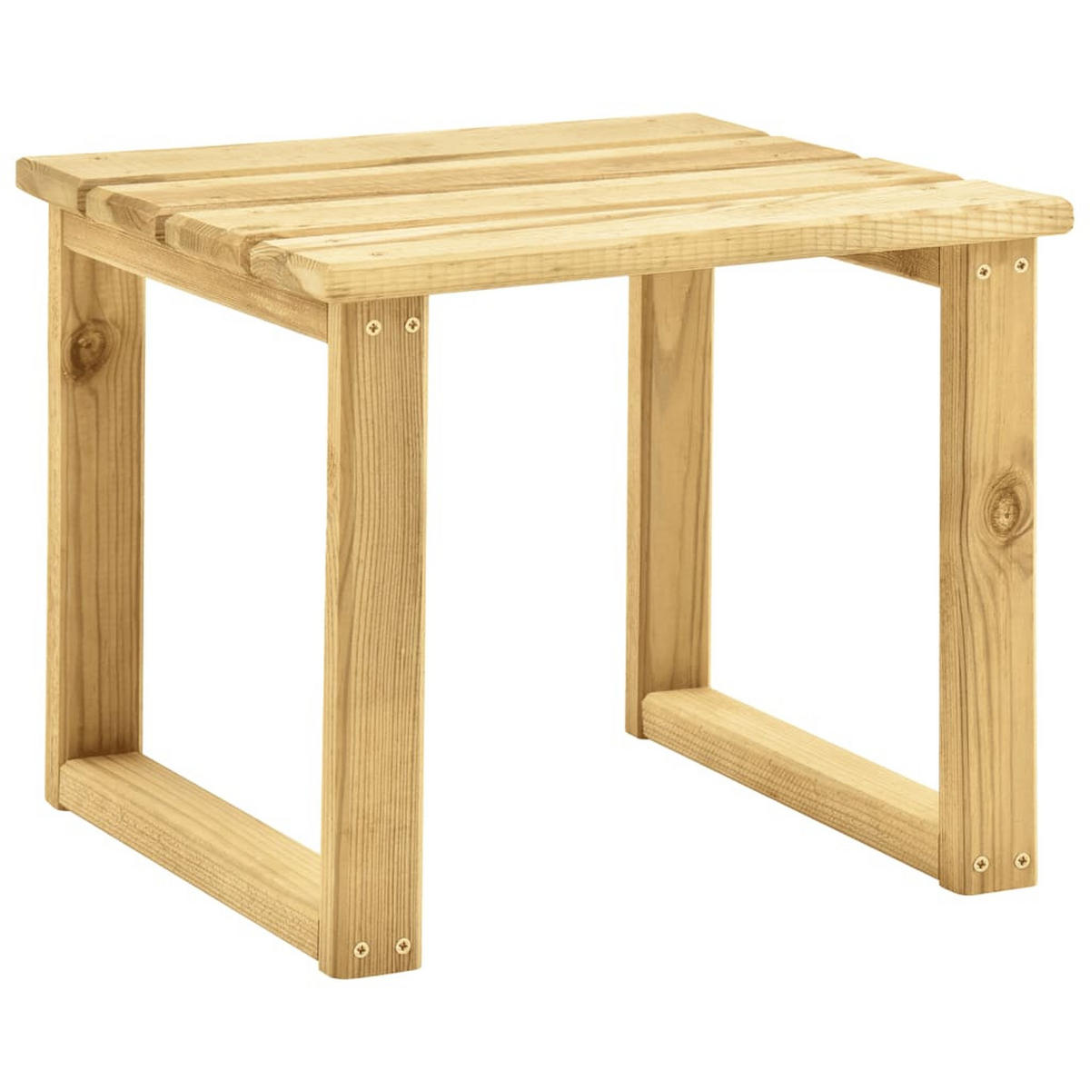GARTEN-SONNENLIEGE mit Tisch und Auflage Kiefer Imprägniert - Blau, Holz (90/75/198cm) - furnicato