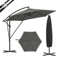 AMPELSCHIRM 310 cm Dunkelgrau mit Tasche - Dunkelgrau, Metall (310/310cm) - Bomclap