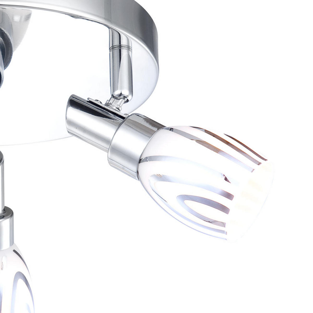 LED DECKENLEUCHTE COCI Silber Chrom - Silberfarben, Metall (20/20/14cm) - Globo Lighting