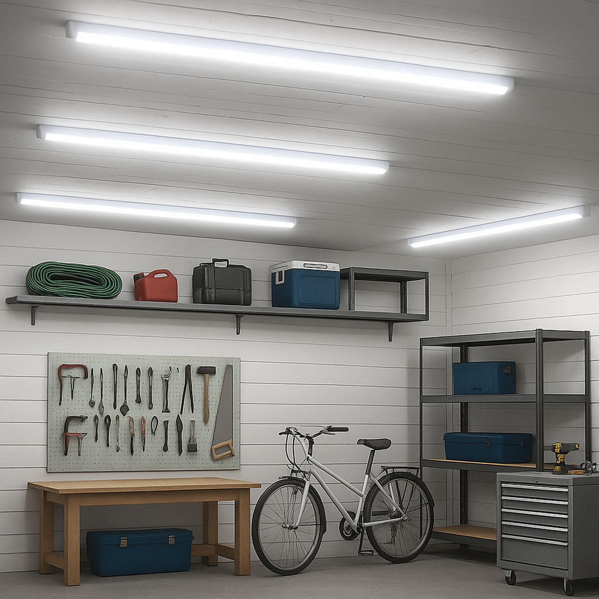 LED DECKENLEUCHTE Wannenleuchte Neutralweiß Weiß - Weiß, Kunststoff (120/6.5/5.8cm)