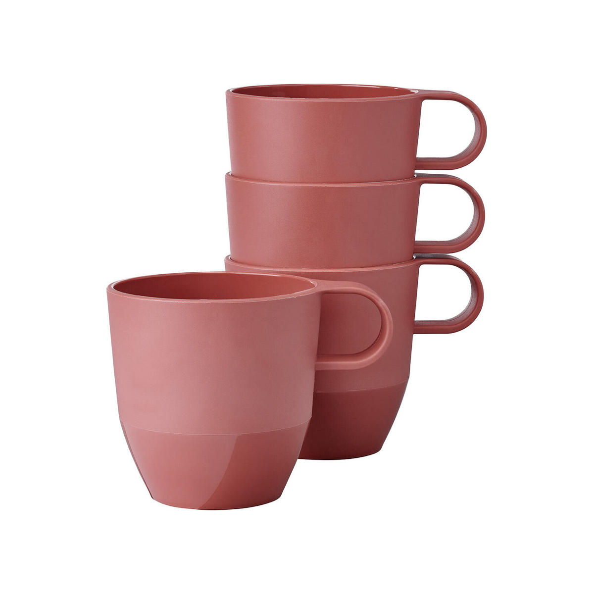 HENKELBECHER Silueta Vivid Mauve 300 ml 4er Set - Rot/Rosa, Kunststoff (0.3L) - Mepal