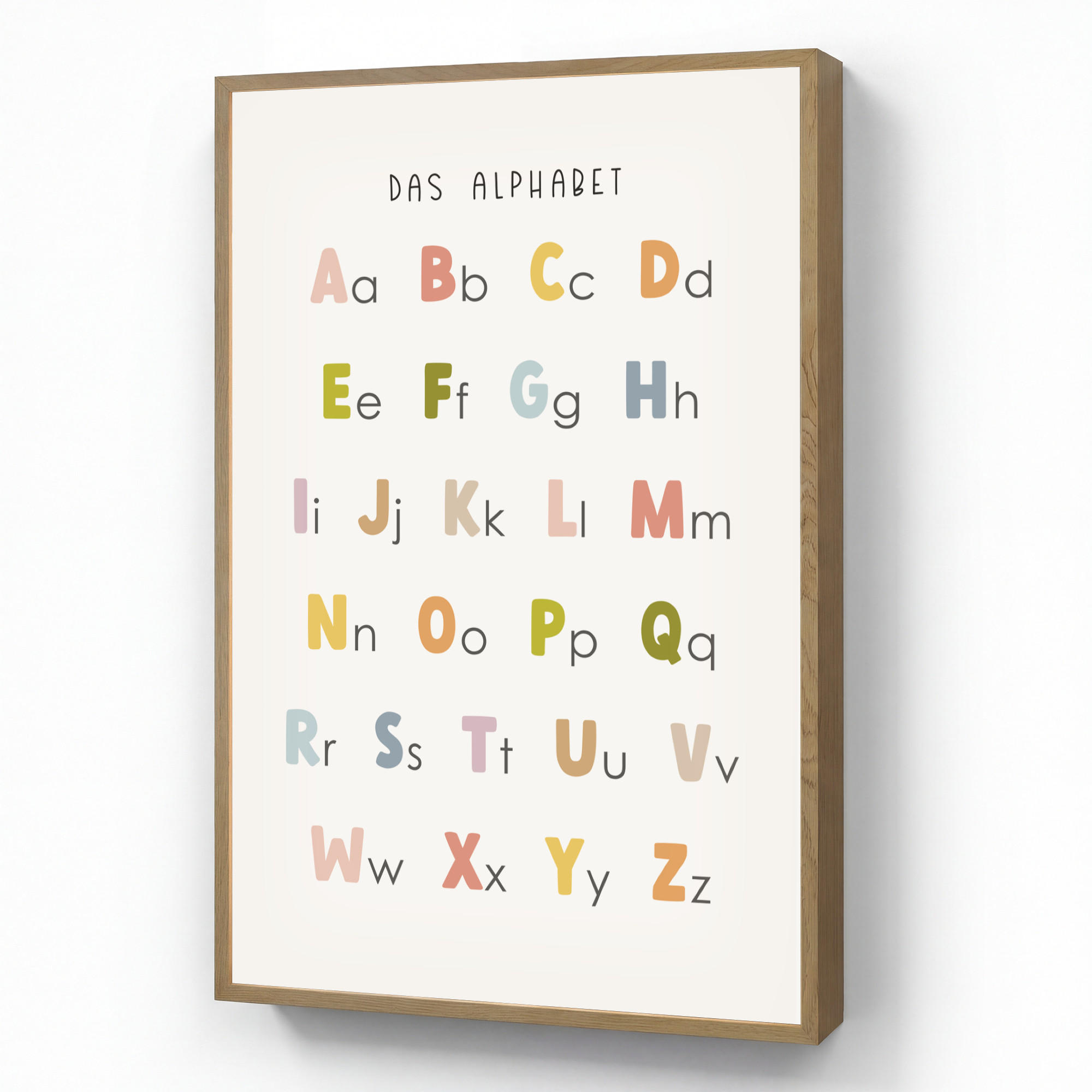 NACHTTISCHLAMPE MIT AKKU Pädagogisch - Alphabet lernen - Farbenfroh - Weiß - Buchstaben 60x90 cm - Weiß, Holzwerkstoff (8/60/90cm) - OnlyWow