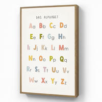 NACHTTISCHLAMPE MIT AKKU Pädagogisch - Alphabet lernen - Farbenfroh - Weiß - Buchstaben 60x90 cm - Weiß, Holzwerkstoff (8/60/90cm) - OnlyWow