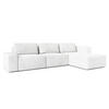 ECKSOFA L Form Arkleton Weiß 360/180/93 cm Rechts mit Schlaffunktion - Schwarz/Weiß, Kunststoff/Textil (360/180cm) - AX Living