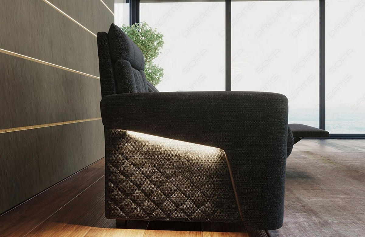 KINOSESSEL Kinosessel Relax Schwarzgrau - Schwarz/Grau, Kunststoff (190/94/92cm)
