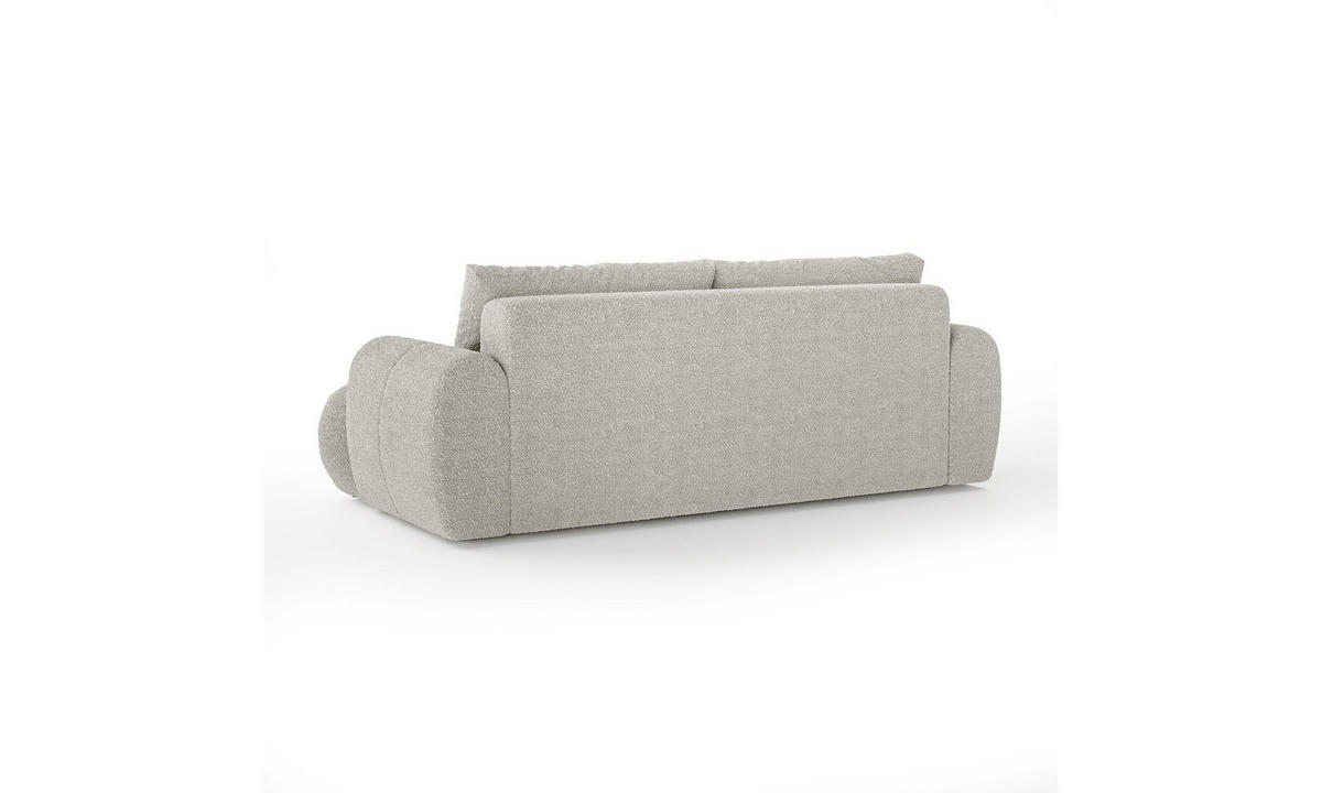 SCHLAFSOFA CORAL 250/100/85 cm mit Bettkasten Stoff Coral 65 - Ecru, Textil (250/85/100cm) - Lookway