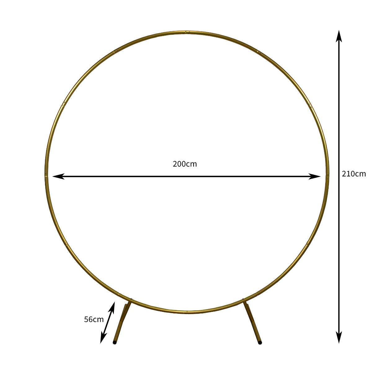 HOCHZEITSBOGEN Gold 200cm - Goldfarben, Metall (200/210/56cm)