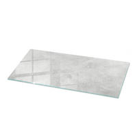 TISCHPLATTE 125x50 cm Betonoptik mit Rissen - Weiß/Grau, Glas (125/50/0.4cm) - TULUP