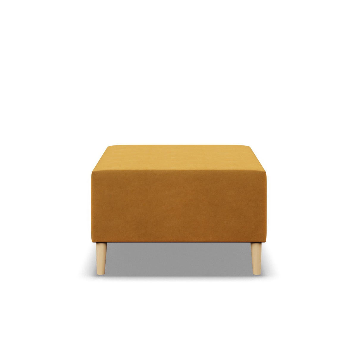 SITZPOUF 70 X 70 BLANK, Gelb - Gelb, Textil (71/40/71cm)