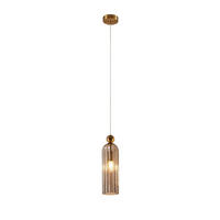 HÄNGELEUCHTE Leonora, Rauchgrau und Gold, 35cm - Goldfarben, Glas (160/10/35cm) - KOSILUM