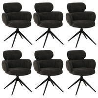 ESSZIMMERSTUHL Anthrazit 6er-Set - Anthrazit, Textil (61/86/69cm) - MCW