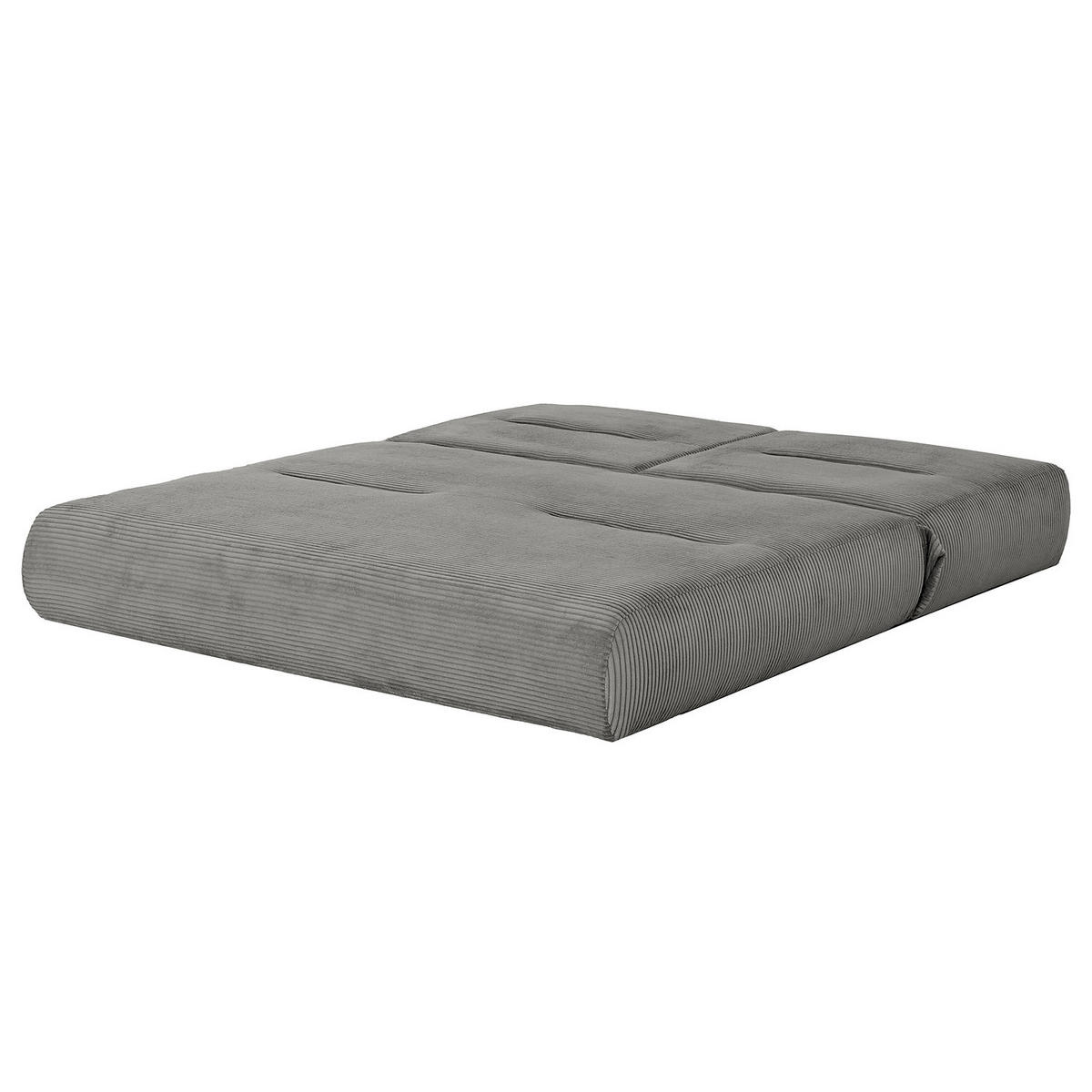 SCHLAFSOFA - Cordstoff - Grau, Textil (159/88/160cm) - home24