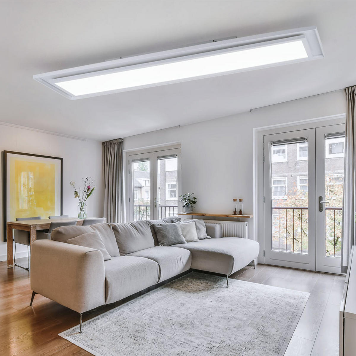 LED DECKENLEUCHTE Metall Weiß - Weiß, Metall (85/19/6.3cm)