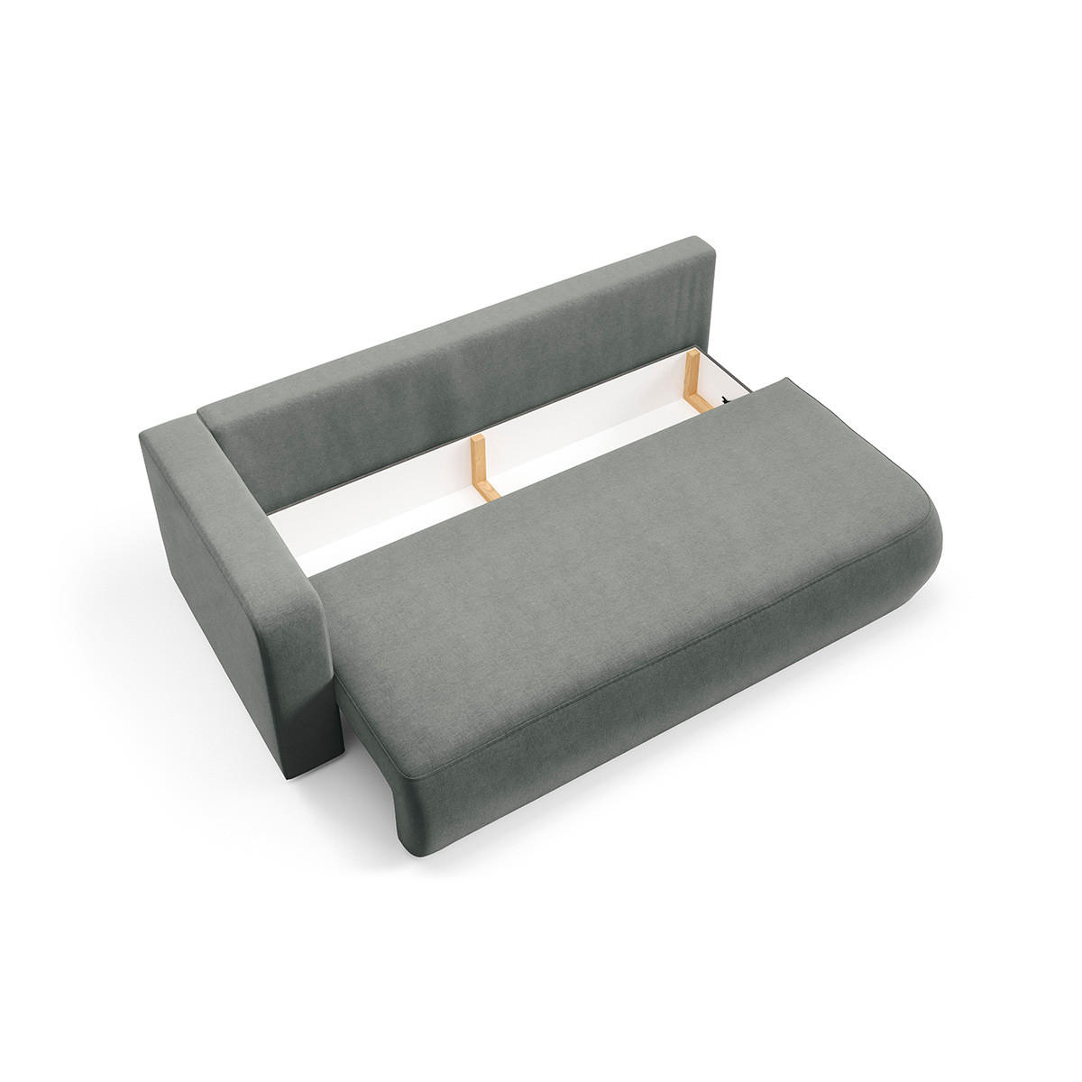 SOFA Antonio 3 Sitzplätze Grau - Grau, Holz (228/82/106cm) - Petits-meubles
