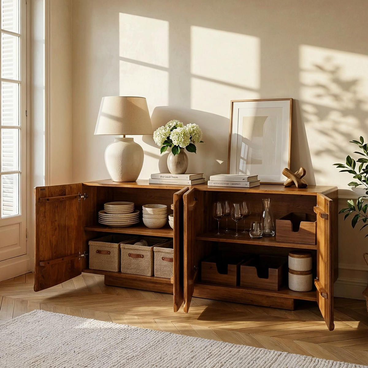 SIDEBOARD COLENSO dunkelbraun - Dunkelbraun, Holz (180/75/50cm) - IDIMEX