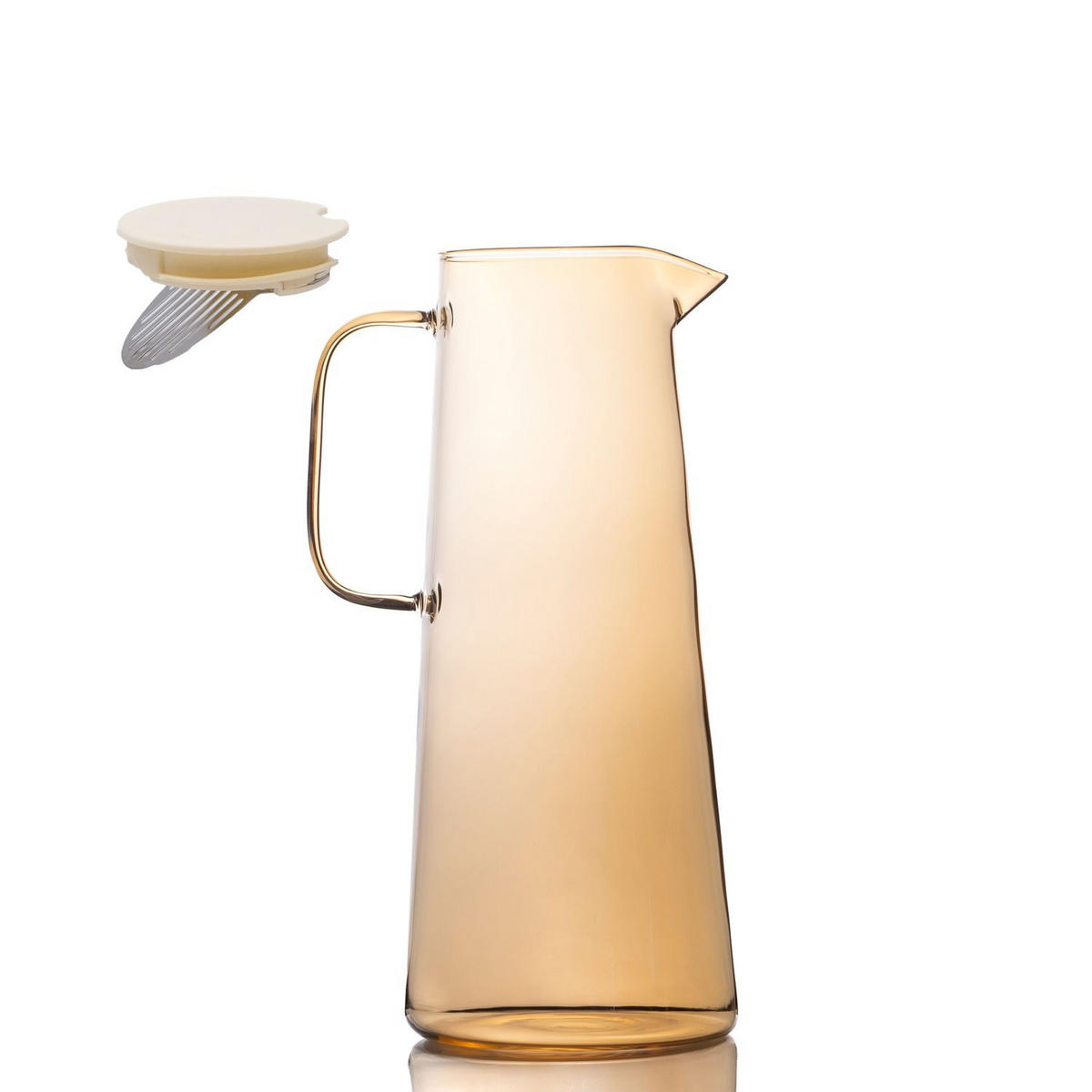 KARAFFE 1.4 Liter - Gelb, Glas (1.4L) - Intirilife