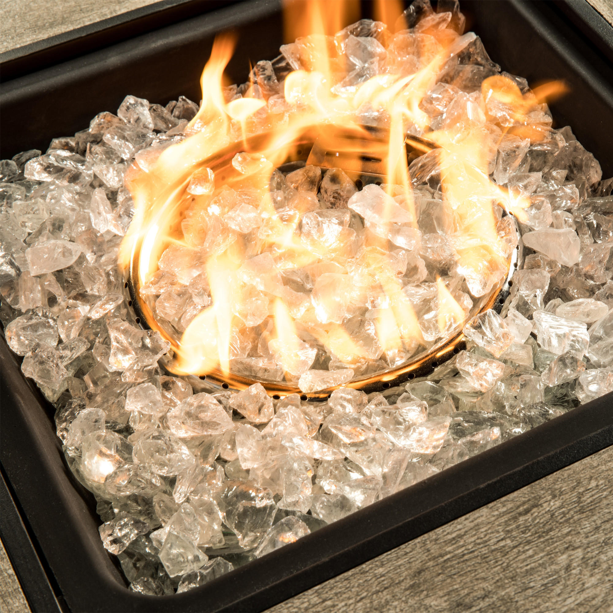 FEUERSTELLENZUBEHÖR Klar - Klar, Glas (29.8/7.6/7.6cm) - Teamson Home
