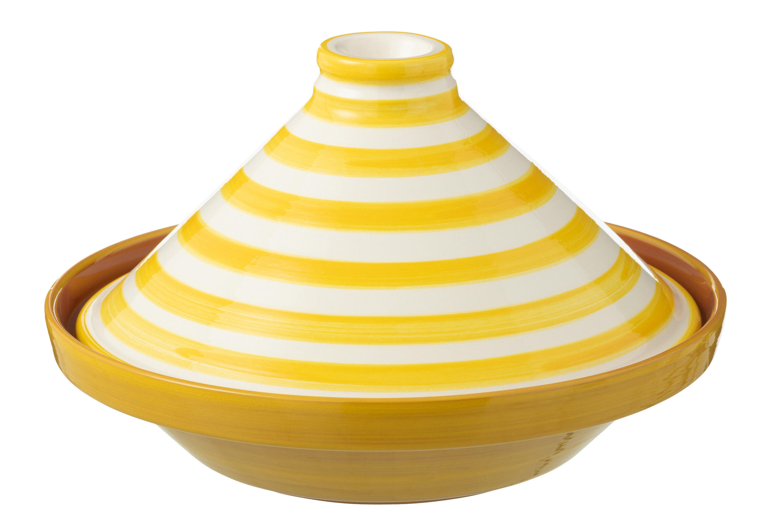 TAJINE GRANADA STRIPES - Töpferei - Gelb - Multicolor, Keramik (20cm) - J-Line