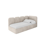 EINZELLBETT Jugendbett mit Bettkasten, Links - VELY 90x200 Beige - Ecru, Holzwerkstoff/Textil (90/200cm) - ALTDECOR