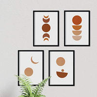 POSTER Set mit 4 bunten MarokkoPostern, Paramo A4 Schwarzer Rahmen - Schwarz, Papier (29.7/3cm) - Nacnic