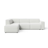 ECKSOFA Eluno Weiß Links - Schwarz/Weiß, Holz/Kunststoff (220/292cm) - Graingold