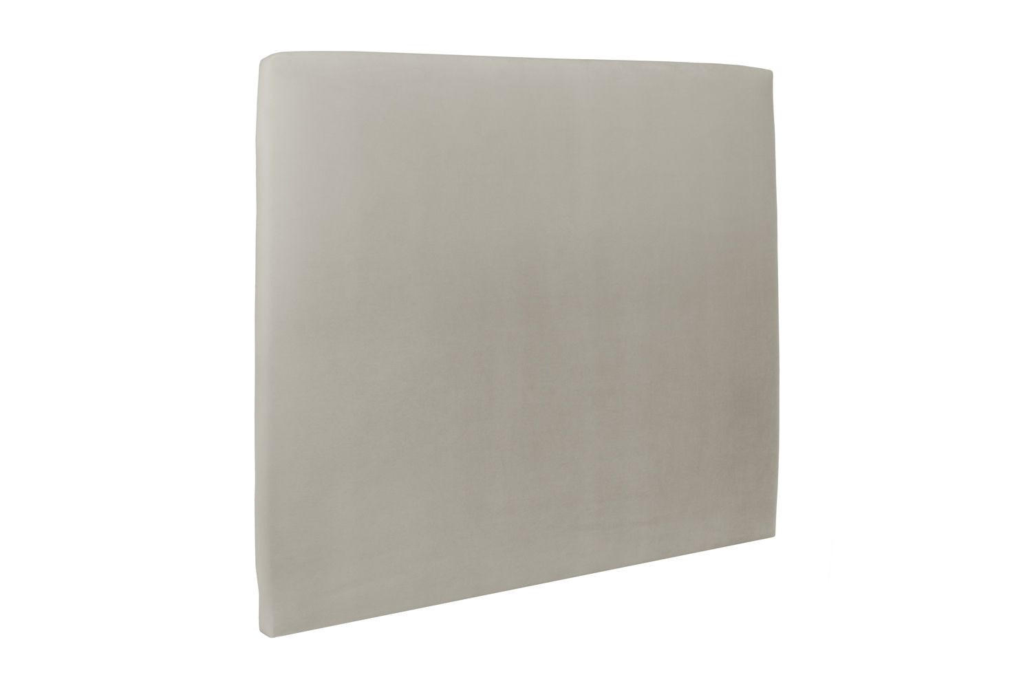 KOPFTEIL gepolstertes – taupefarbener Samtstoff - 160 cm - Taupe/Beige, Holz (160/120/10cm) - Sommeil de Plomb